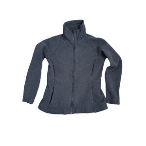 Lululemon Gray Full Zip Fleece Jacket Mock‎ Neck Athleisure Women's Size 8